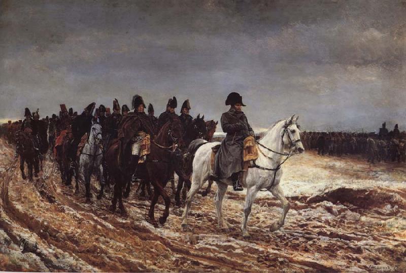 Jean-Louis-Ernest Meissonier Napoleon on the expedition of 1814 Spain oil painting art